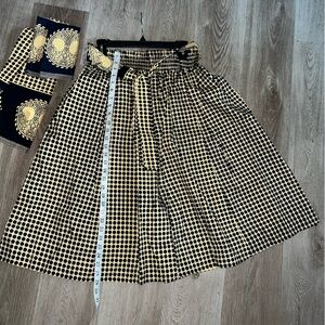 Black and Yellow Checkered Skirt